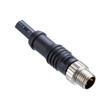 Kulatý průmyslový konektor, počet kontaktů: 3, Šroubová svorka, velikost: M8 Amphenol Industrial, pohlaví kontaktu: