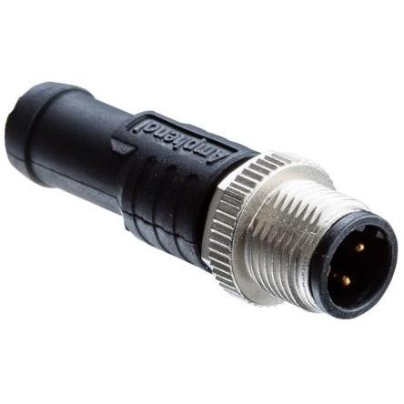 Kulatý konektor, počet kontaktů: 5, velikost: M12 Amphenol Industrial, pohlaví kontaktu: Vnější, orientace těla: Rovný