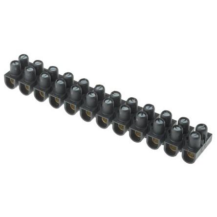 Legrand Pás Terminal 10mm², Přímá Černá, počet cest: 12 57A, 10mm², 400V Šroubová