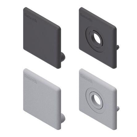 Bosch Rexroth Obdélníková krytka Krytka, Polypropylen barva Šedá, pasuje do profilu: 50 x 50 mm, pasuje do drážky : 10