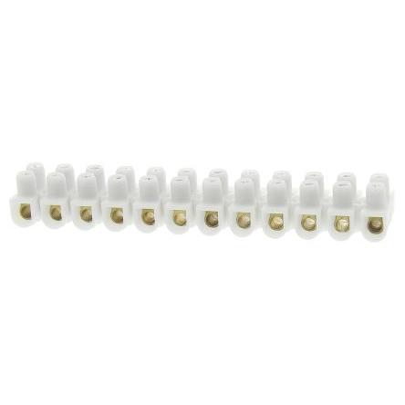 Legrand Pás Terminal 6mm², Přímá Bílá, počet cest: 12 41A, 6mm², 400V Šroubová
