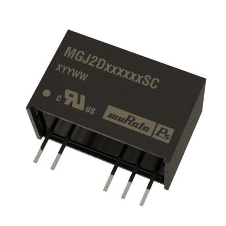 Murata Power Solutions Izolovaný převodník DC-DC MGJ2, výstup: 20V dc, Vin 24V dc 80 mA, Vin 24V dc 2 W -40 °C 100 °C