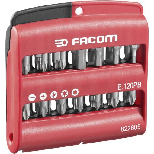 Facom E.120PB sada bitů, 28dílná, křížový PH, křížový PZ, inbus, vnitřní šestihran (TX), 1/4 (6,3 mm)