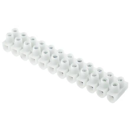 Legrand Pás Terminal 2.5mm², Přímá Bílá, počet cest: 12 24A, 2.5mm², 400V Šroubová