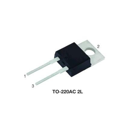 Vishay Usměrňovací a Schottkyho diody VS-3C16ET07T-M3 Schottkyho MOS 16 A 650 V, TO-220AC 2L, počet kolíků: 3 kolíkový