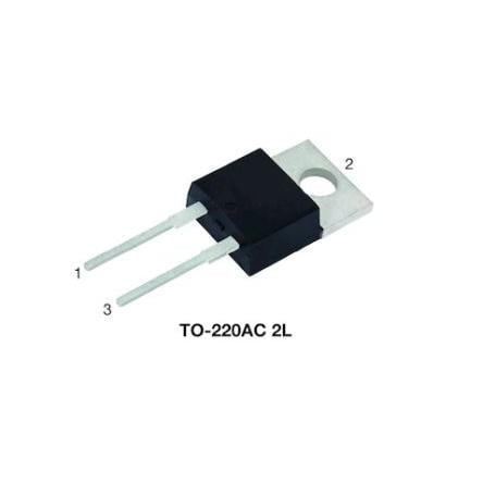 Vishay Usměrňovací a Schottkyho diody VS-3C20ET07T-M3 Schottkyho bariéra MOS 20 A 650 V, TO-220AC 2L, počet kolíků: 3