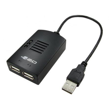 Rozbočovač USB NLUSB2-202A, standard: USB 2.0 USB, počet portů USB: 2 USB 77 mm NewLink 20 mm 42mm