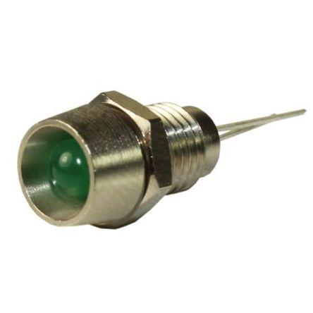 Indikátor pro montáž do panelu, řada: 513 Zelená, typ žárovky: LED Kabel CAMDENBOSS 5V 8 mm