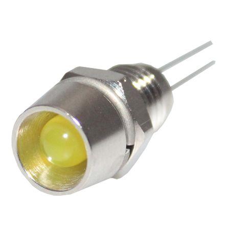 Indikátor pro montáž do panelu, řada: 513 Žlutá, typ žárovky: LED Kabel CAMDENBOSS 5V 8 mm
