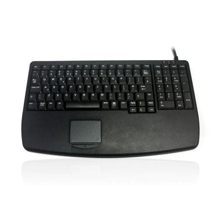 Klávesnice s touchpadem, model: KYB500-730V2, Kabelový, Černá, USB Kompaktní QWERTY (USA) x 20 mm x 374mm Ceratech
