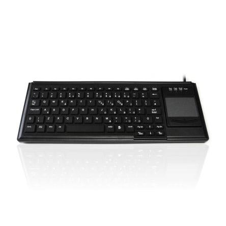 Klávesnice s touchpadem, model: KYB500-K82F-UB, Kabelový, Černá, USB Kompaktní QWERTY (Velká Británie) x 20 mm x 370mm