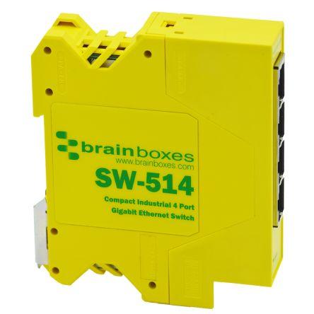 Síťové přepínače, model: SW-514 4portový 1000Mbps Brainboxes Neřízený