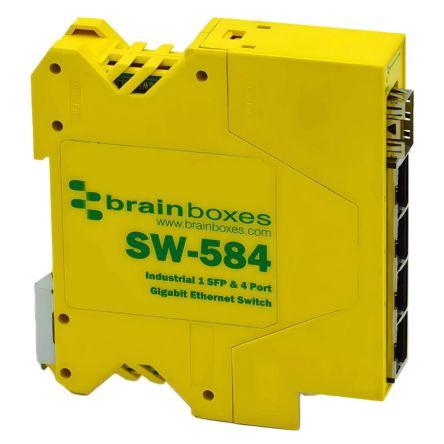 Síťové přepínače, model: SW-584 4portový 1000Mbps Brainboxes Neřízený