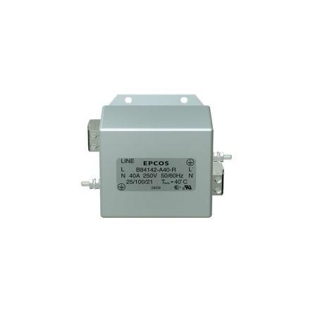 Silnoproudý filtr, řada: B84142, 250V, 50Hz, 60 Hz, Montáž na rám, Pájecí, 50 A, počet fází: 1, 26 mA, TDK, 10 mΩ, CSA