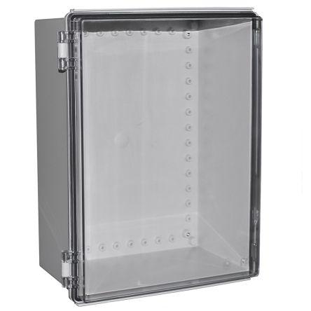 CAMDENBOSS Univerzální skříň, řada: X8 IP67 Nestíněný barva Šedá IK08 barva Čirá ABS 400 mm 180 mm 300 mm