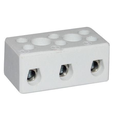 CAMDENBOSS Svorkovnice, řada: CHTB Bílá, počet cest: 3 57A, 10mm², 2 mm², 450V Šroubová
