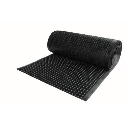 RS PRO Protiúnavová rohož, Černá Přírodní pryž, Styren-butadienová pryž Bublina Mokré, Suché, délka: 10 m, šířka: 900mm