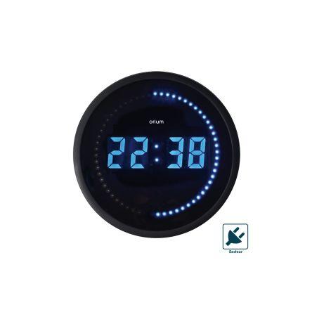 Hodiny barva Černá Digitální Nástěnná, ABS, ABS 30 cm 230 V Orium