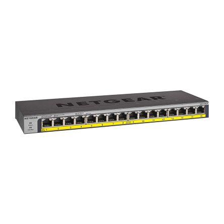 Ethernetový přepínač, model: GS108LP 16portový 1000Mbps Netgear Neřízený Napájení přes síť Ethernet