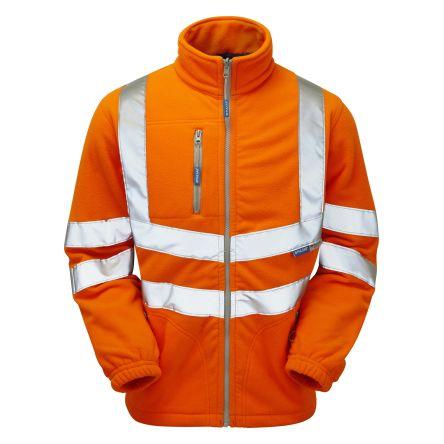 PULSAR PR508 Oranžová Unisex Fleecová bunda s vysokou viditelností XS