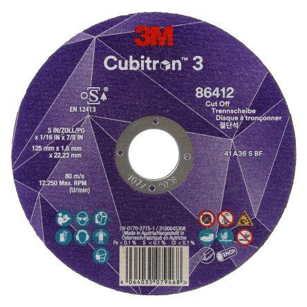 Brusný kotouč, řada: Cubitron 3 Keramika zrnitost 36 125 mm, tloušťka: 1.6 mm, max. bezpečná rychlost: 12250 rpm 3M 25 V