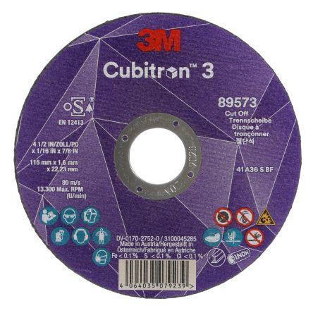Brusný kotouč, řada: Cubitron 3 Keramika zrnitost 36 115 mm, tloušťka: 1.6 mm, max. bezpečná rychlost: 13300 rpm 3M