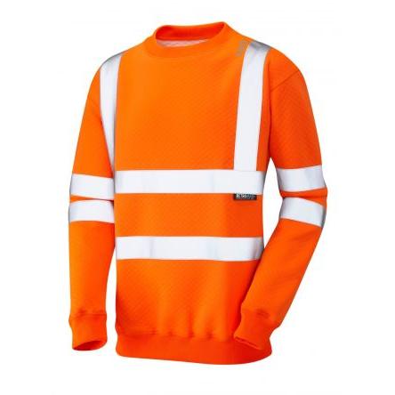 Svetr Unisex, SC: L, Oranžová, Bavlna, Polyester Leo Workwear, řada: SS05-O-LEO RIS-3279-TOM ISO 20471 Class 3