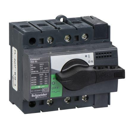 Schneider Electric Oddělovací (hlavní) vypínač, rozsah: ComPacT INS 3pólový Pevný IP40 22A 22 kW