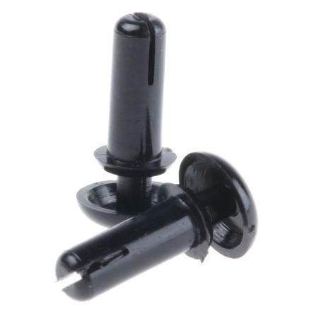 Essentra Nýt, Nylon, délka nýtu: 9 mm, Obyčejný Zacvaknutí, průměr nýtu: 3 mm tloušťka 6.5 mm