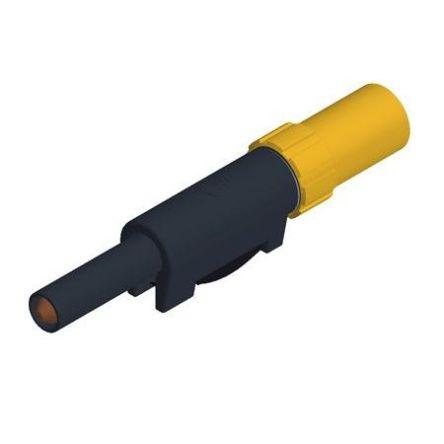 Hirschmann Test & Measurement Banánkový konektor, 4 mm, 60V dc, 30A, Žlutá, Vnější Pájecí, materiál kontaktu: Mosaz,