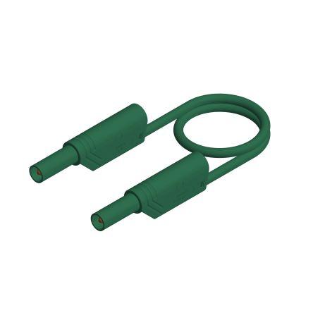Hirschmann Test & Measurement Zkušební sonda, Zelená 16A, délka kabelů: 25 cm, 1kV, Polyvinylchlorid, úroveň kategorie: