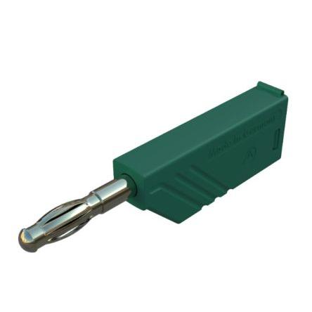 Hirschmann Test & Measurement Banánkový konektor, 4 mm, 60V dc, 24A, Zelená, Vnější Šroubová, materiál kontaktu: Mosaz,