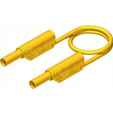 Hirschmann Test & Measurement Zkušební sonda, Žlutá 16A, délka kabelů: 1 m, 1kV, Silikon, úroveň kategorie: CAT 0, CAT