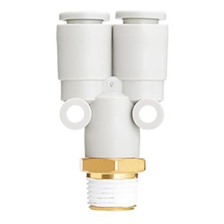 SMC Pneumatická armatura, řada: KQ2U, Nerezová ocel, Zásuvný 6mm R 1/8" R