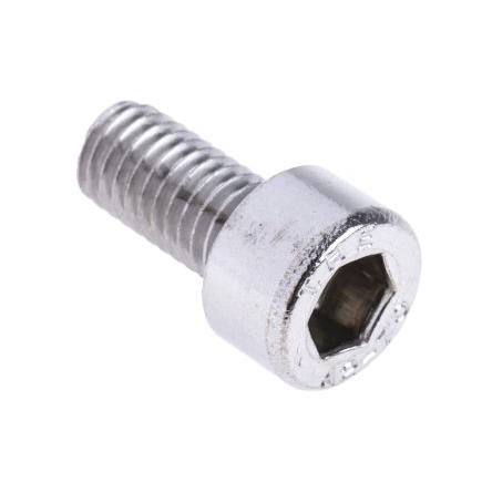 RS PRO Šroub s vnitřním šestihranem, Obyčejný, Nerezová ocel hlavice Vnitřní šestihran, M5, M5, délka: 10 mm