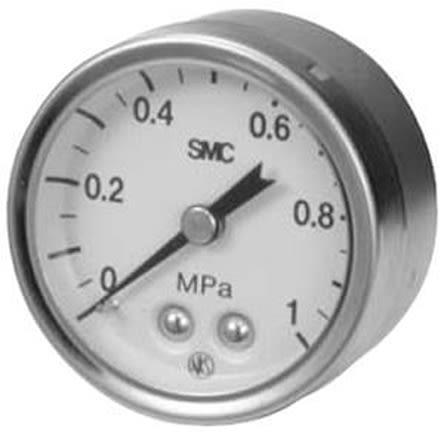 Tlakoměr Vnější, Vnitřní G43-4-01, přesnost: 3 %FS 43 mm R 1/8 in 0.4 MPa 0 MPa SMC