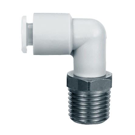 SMC Pneumatická armatura, řada: KG, Nerezová ocel, Zásuvný 8mm, Vnější R 1/4" R