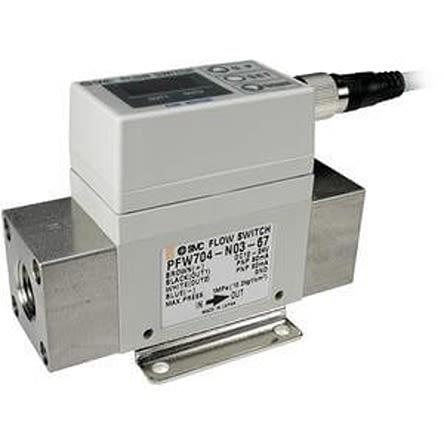 SMC, řada: PF2W Spínač digitálního průtoku Spínač průtoku Voda 2L/min → 16L/min