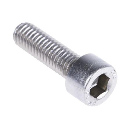 RS PRO Šroub s vnitřním šestihranem, Obyčejný, Nerezová ocel hlavice Vnitřní šestihran, M6, M6, délka: 20 mm