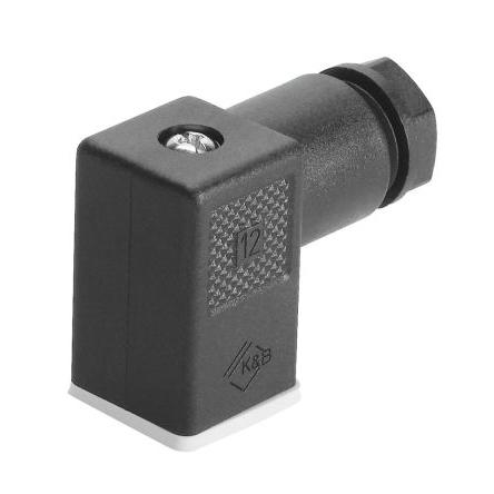Konektor elektromagnetického ventilu, pro použití s: Elektromagnetický ventil MSSD-EB-M12 Festo