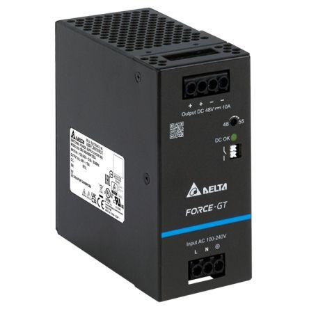Delta Electronics Napájecí zdroj na lištu DIN DRF-240W, počet výstupů: 1 Spínaný režim 254V ac 5 A St. 48V dc DC 240 W