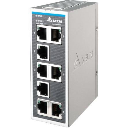 Ethernetový přepínač 8portový 1.6Gbps Delta Electronics Neřízený