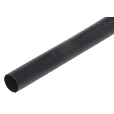 RS PRO Teplem smrštitelné bužírky průměr 9 mm Černá smršťovací poměr 3:1 Polyolefin 1.2m