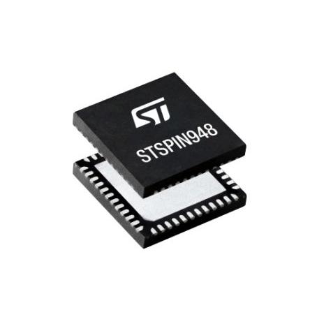 STMicroelectronics IO ovladače motoru STSPIN948, konfigurace: Úplný můstek, počet kolíků: 48 kolíkový, VFQFPN-48 62V,