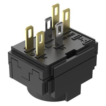EAO Blok kontaktů tlačítkového spínače, řada: 61 Blok spínačů 2 NC 250V ac Zástrčka