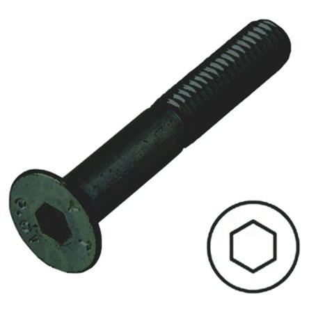 RS PRO Šroub s vnitřním šestihranem, Obyčejný, Ocel hlavice Zápustný s vnitřním šestihranem, M3, M3, délka: 6 mm