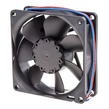 ebm-papst Axiální ventilátor, řada: 8400 N, průtok vzduchu: 79 m³/h 2.8 W 12V dc 233 mA IP68 80 mm 80mm 25 mm