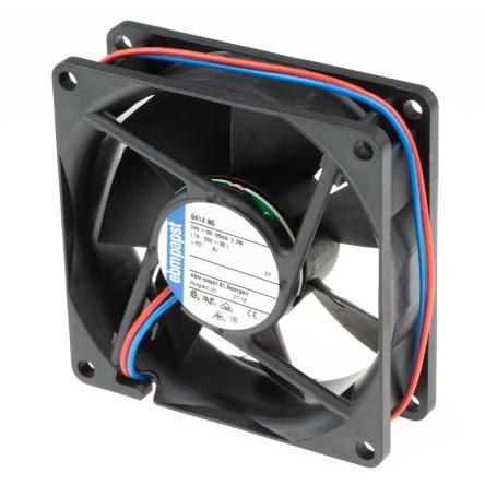 ebm-papst Axiální ventilátor, řada: 8400 N, průtok vzduchu: 69 m³/h 2 W 24V dc 83 mA IP20 80 mm 80mm 25 mm