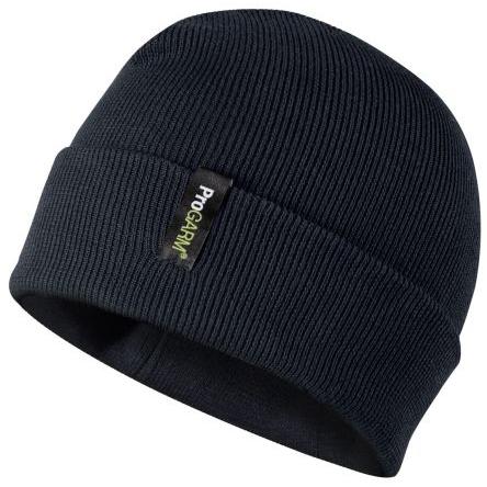 ProGARM Čepice s bambulí, Čepice Beanie, Tmavomodrá, 2 % elastan, 2 % antistatický, 37% bavlna, 59% modakryl