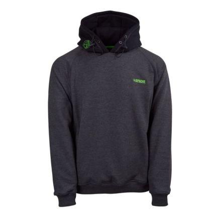 Mikina s kapucí Unisex, SC: L, Černá, Uhlí, 35 % bavlna, 55 % polyester Apache, řada: Kingston No